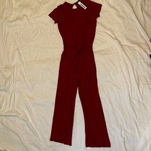 LAINAB Womens Soft Summer Jumpsuits Short Sleeve Casual Wide Legs Rompers